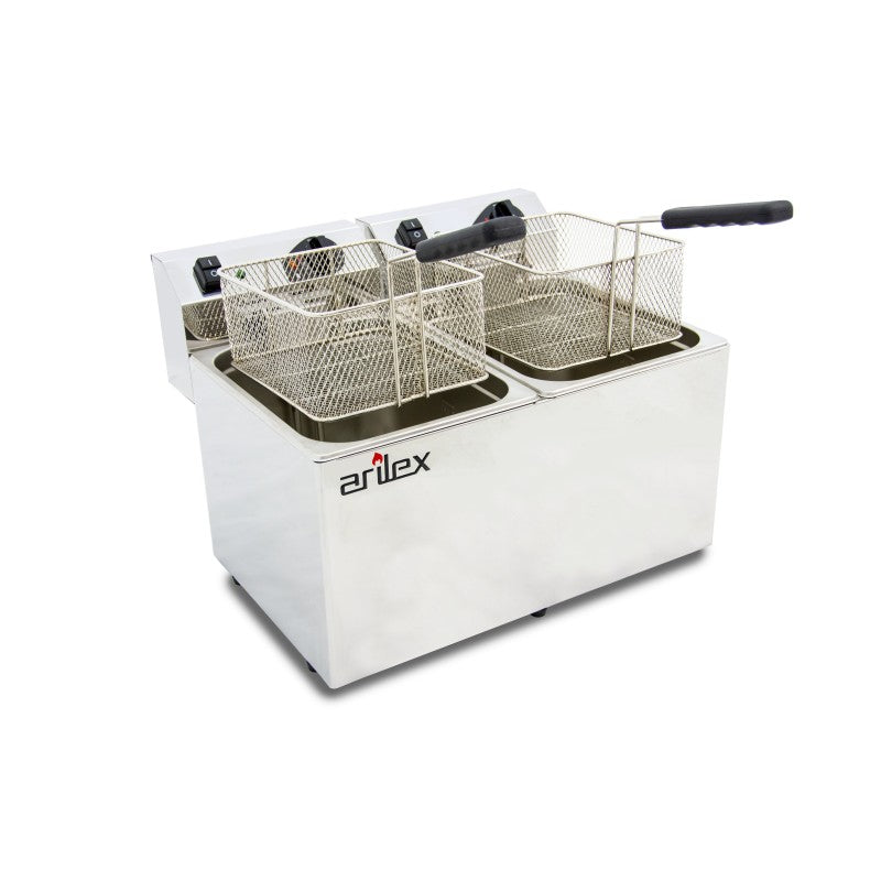 Friteuse électrique - 10+10L - Double cuve - Monophasée - Arilex