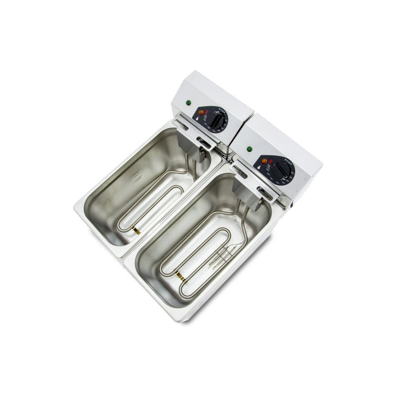 Friteuse électrique - 5 + 5L - Double cuve - Arilex