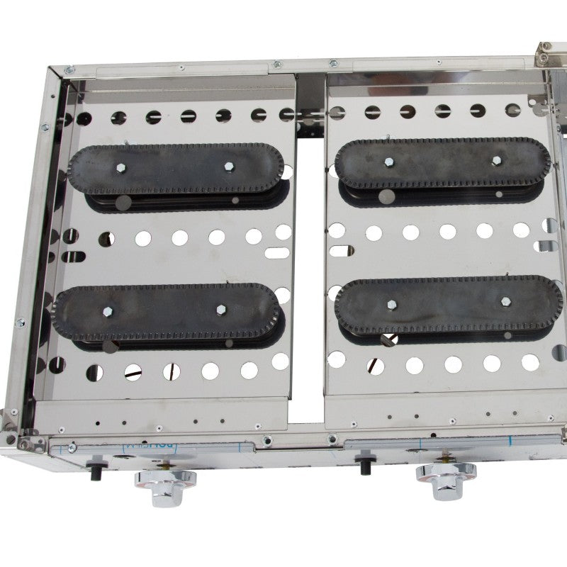 Plaque de cuisson à gaz - 335x590x345h mm - Chrome dur - Arilex