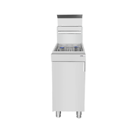 Friteuse gaz propane sur pieds 21 L - 26,4 kW - 3 brûleurs 2 paniers - Unninox