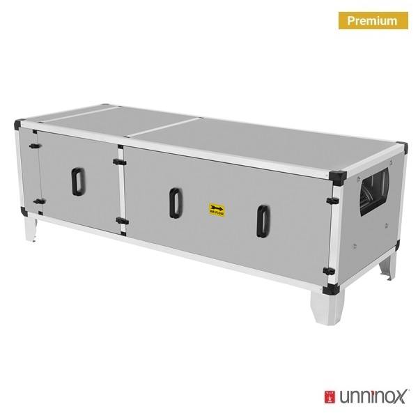 Caisson de purification d'air extrait avec préfiltre et charbon actif - 6000 m³/h - L 2005 x P 1280 x H 670 mm - 400 V - Unninox