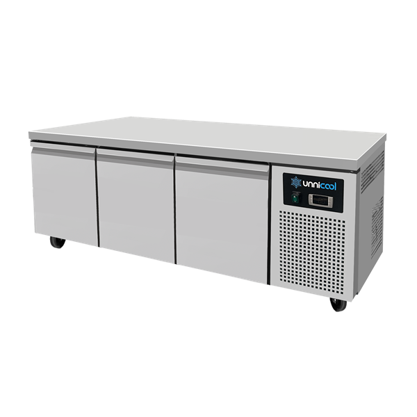 Table réfrigérée positive basse 3 tiroirs GN 1/1 - L 1610 x P 700 x H 600 mm - Unninox