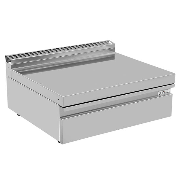Élément neutre inox à poser avec tiroir - L 800 x P 700 x H 300 mm - Unninox