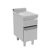 Élément neutre inox sur meuble avec tiroir - L 400 x P 700 x H 850 mm - Unninox