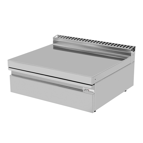 Élément neutre inox à poser avec tiroir - L 800 x P 700 x H 300 mm - Unninox