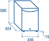 Minibar silencieux 40L avec serrure éclairage LED et étagère ajustable - MB 42 - Cool Head inox 430x424x515 mm 60 W Coolhead - vue 6 - Mini armoire réfrigérée pro CHR - Cuistéo