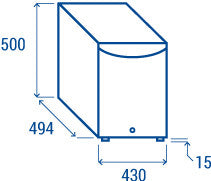Minibar silencieux 50L avec éclairage LED et serrure - MB 52 - Cool Head 430x494x515 mm 60 W Coolhead - vue 6 - Mini armoire réfrigérée pro CHR - Cuistéo