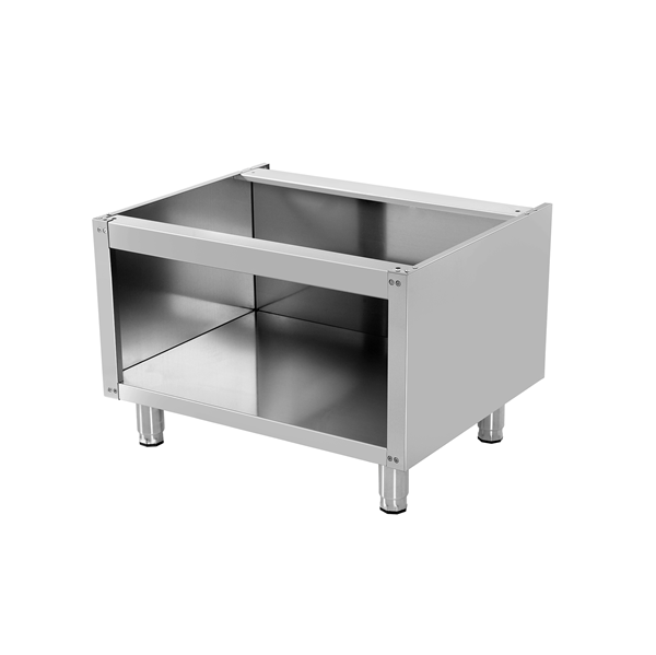 Élément neutre inox soubassement ouvert sans porte - L 800 x P 700 x H 600 mm - Unninox