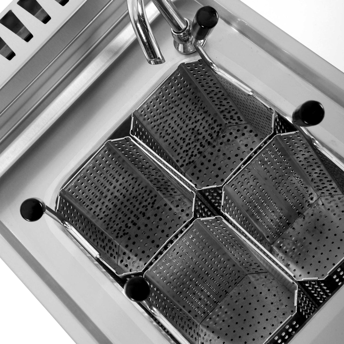 Cuiseur à pâtes électrique à poser 1 cuve 12 L - 9 kW - 400 V - L 400 x P 700 x H 300 mm - Unninox