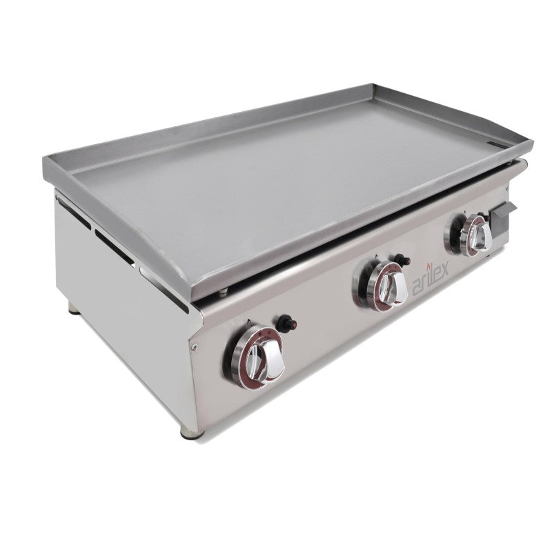 Plancha gaz professionnelle - 3 bruleurs - 80 cm - Arilex