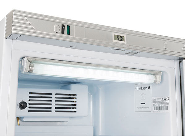 Réfrigérateur à boissons 350L avec éclairage 5 étagères et verrouillage - TKG 388 - Cool Head inox 595x635x1830 mm 300 W Coolhead - vue 2 - Armoire réfrigérée positive pro CHR - Cuistéo