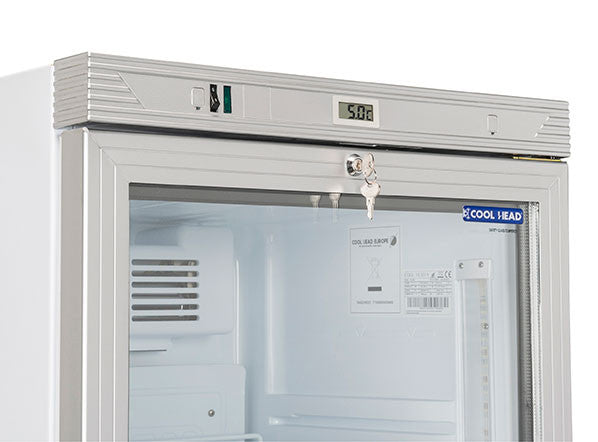 Réfrigérateur à boissons 350L avec lumière LED serrure et 5 étagères ajustables - TKG 390 - Cool Head inox 595x670x1830 mm 300 W Coolhead - vue 3 - Armoire réfrigérée positive pro CHR - Cuistéo