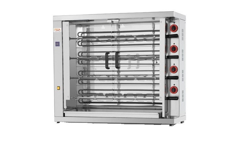 Rôtissoire électrique 24 poulets - 4 broches - 420 EKO-E 20 L 16.8 kW Feca - Rôtissoire professionnelle professionnel CHR - matériel cuisine pro - Cuistéo