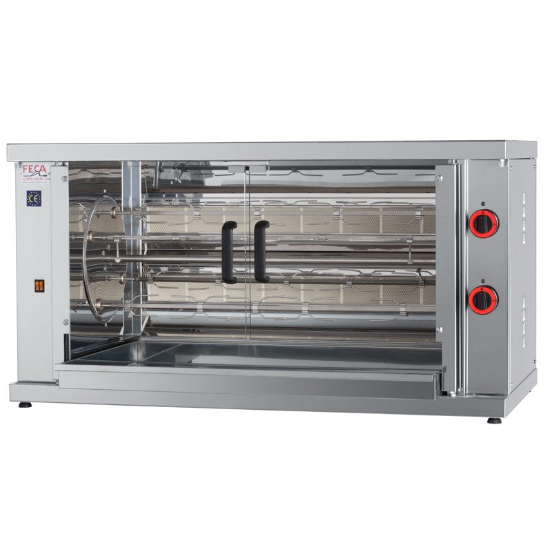 Rôtissoire gaz 24 poulets - 4 broches - 13 000 Kcal/h - M1 20 L 13 kW Feca - Rôtissoire à gaz professionnel CHR - matériel cuisine pro - Cuistéo