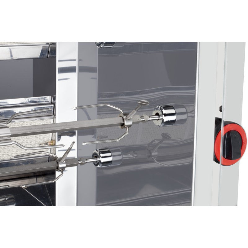 Rôtissoire gaz 42 poulets - 7 broches - 26 000 Kcal/h - IND-SIN-7 42 L 26 kW Feca - vue 2 - Rôtissoire à gaz pro CHR - Cuistéo