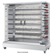 Rôtissoire gaz 66 poulets - 11 broches - 40 000 Kcal/h - IND 11 66 L 40 W Feca - Rôtissoire à gaz professionnel CHR - matériel cuisine pro - Cuistéo