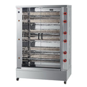 Rôtissoire gaz 72 poulets - 12 broches - 40 000 Kcal/h - M3 60 L 40 W Feca - Rôtissoire à gaz professionnel CHR - matériel cuisine pro - Cuistéo