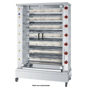 Rôtissoire gaz 90 poulets - 15 broches - 53 000 Kcal/h - IND-SIN-15 90 L 53 W Feca - Rôtissoire à gaz professionnel CHR - matériel cuisine pro - Cuistéo