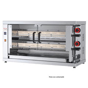 Rôtissoire vitrocéramique 12 poulets - 2 broches - 210 EKO-V 10 L 8.4 kW Feca - Rôtissoire électrique professionnel CHR - matériel cuisine pro - Cuistéo