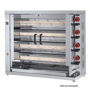 Rôtissoire vitrocéramique 24 poulets - 4 broches - 420 EKO-V 20 L 16.8 kW Feca - Rôtissoire électrique professionnel CHR - matériel cuisine pro - Cuistéo