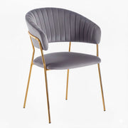 Chaise ISA - Gris - Lot de 4 - Madrid Mobiliario