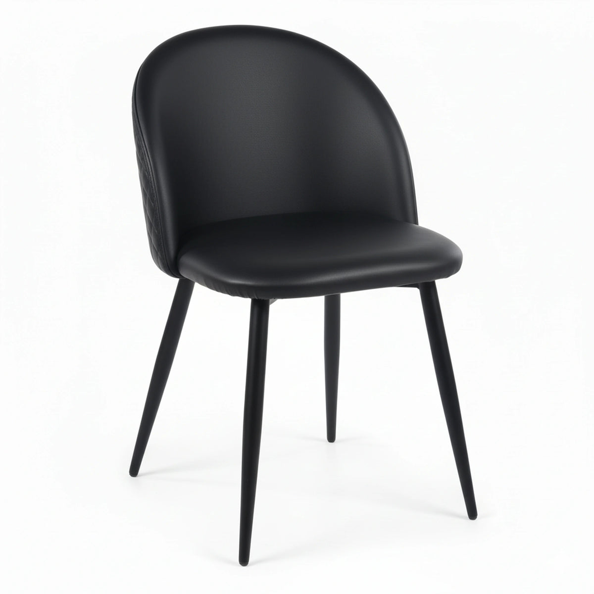 Chaise YUMI Simili-cuir - Noir - Lot de 4 - Madrid Mobiliario
