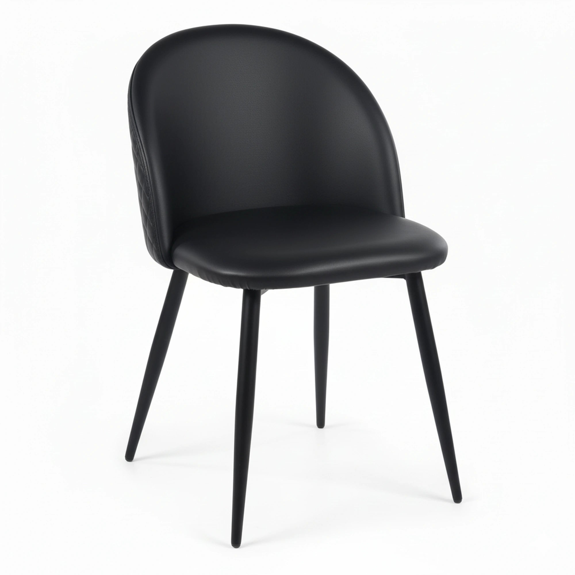 Chaise YUMI Simili-cuir - Noir - Madrid Mobiliario