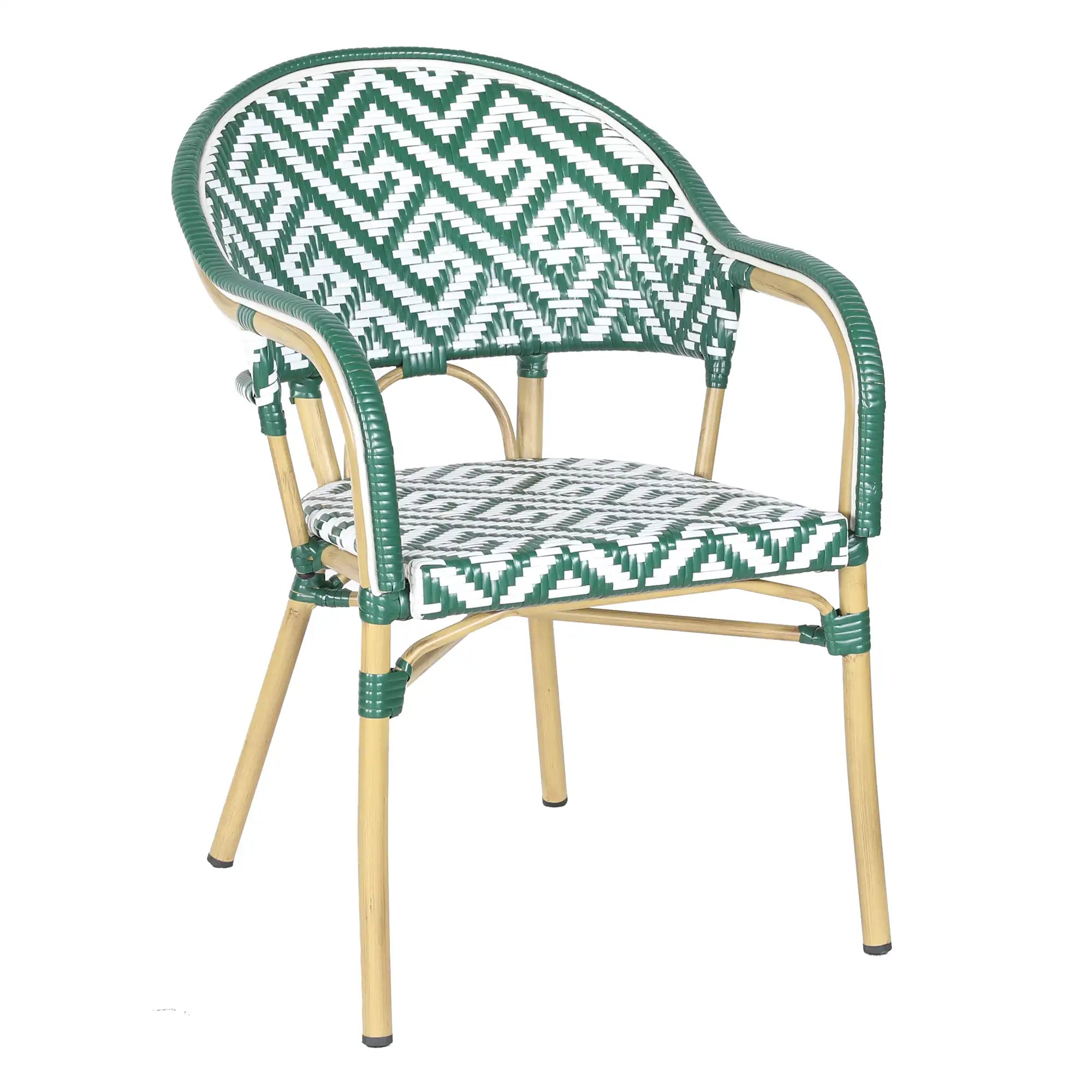 Chaise SEMPORNA - Vert - Lot de 4 - Madrid Mobiliario
