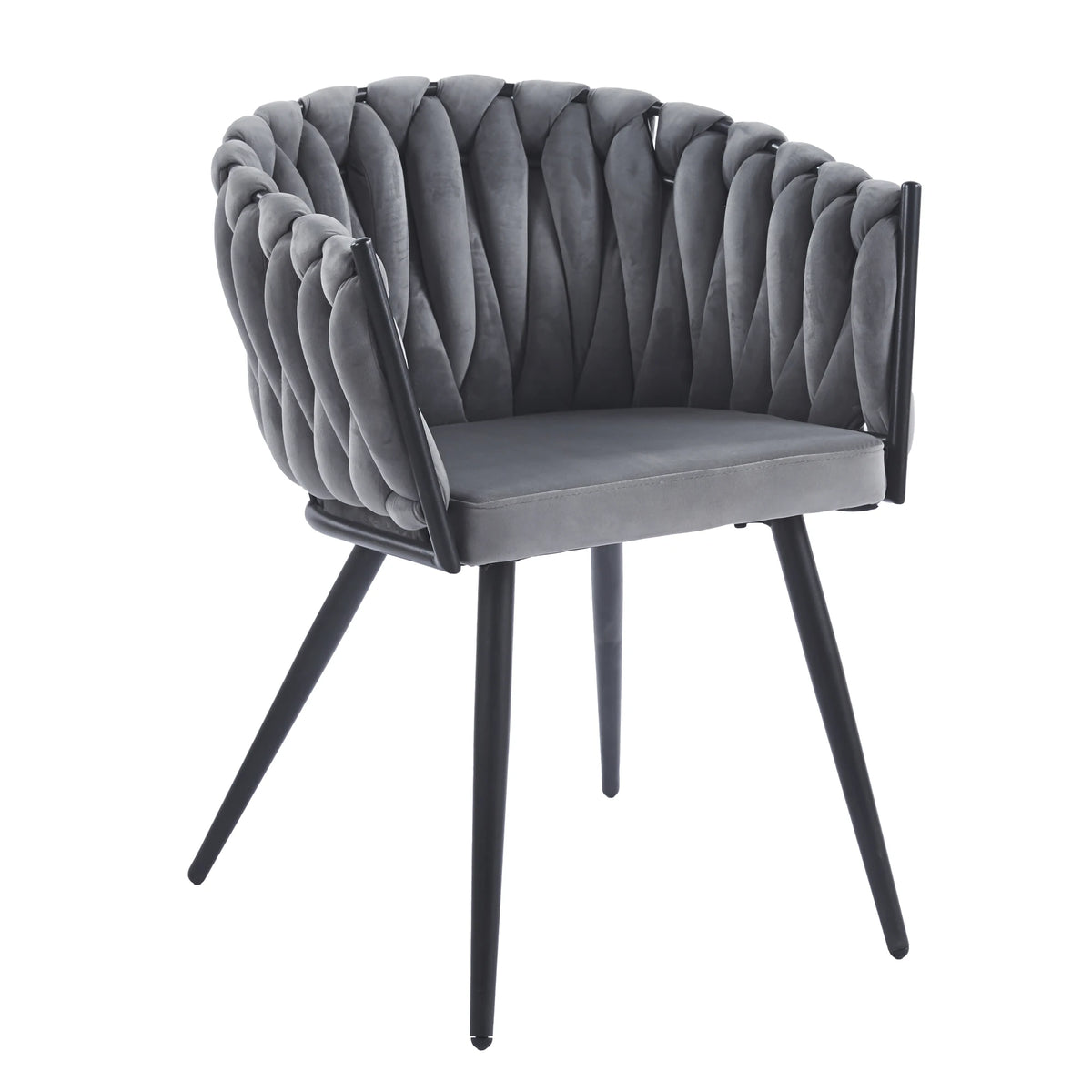 Chaise LORA - Gris - Lot de 4 - Madrid Mobiliario