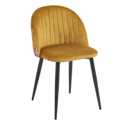 Chaise YUMI Floral - Moutarde - Lot de 4 - Madrid Mobiliario