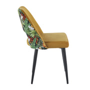 Chaise FRODITA Floral - Moutarde - Lot de 4 - Madrid Mobiliario