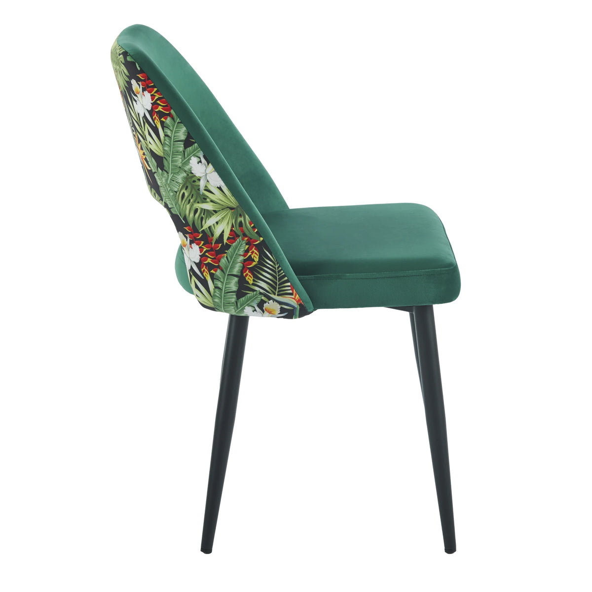 Chaise FRODITA Floral - Vert - Lot de 4 - Madrid Mobiliario
