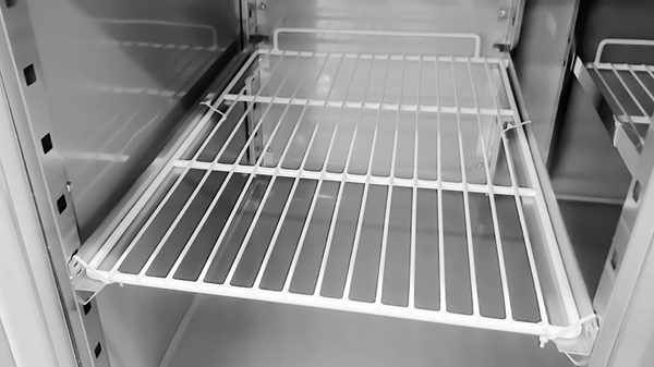 Saladette réfrigérée ventilée avec couvercles - 2 portes - 6 x GN 1/3 - L 1360 x P 700 x H 1085 mm - Unninox