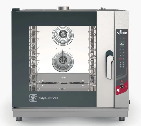 Four à gaz boulangerie pâtisserie 6 niveaux 600x400 ou GN 1/1 autonettoyant Squero digital - Four combiné boulangerie pâ