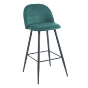 Tabouret YUMI Velours - Vert - Madrid Mobiliario