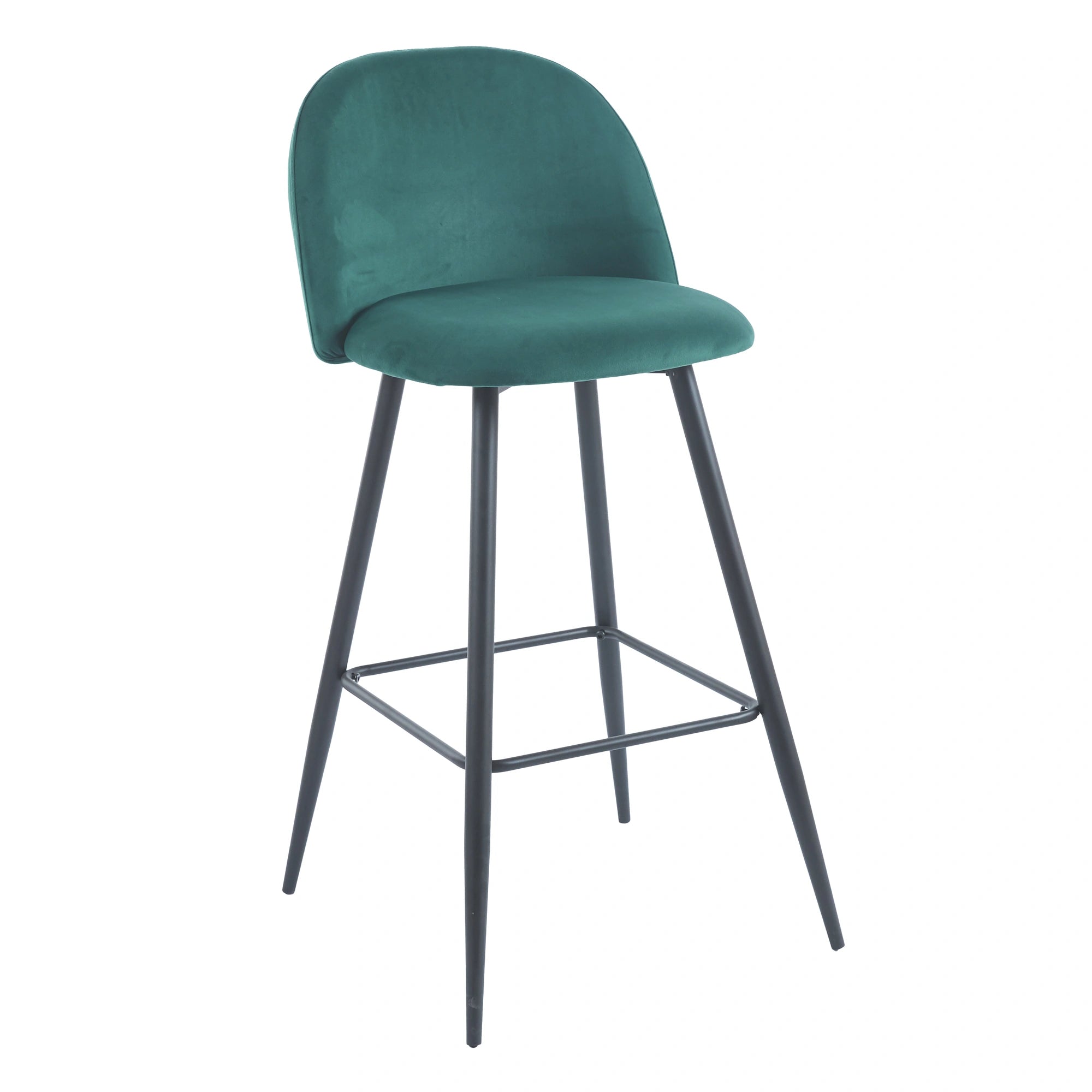 Tabouret YUMI Velours - Vert - Madrid Mobiliario