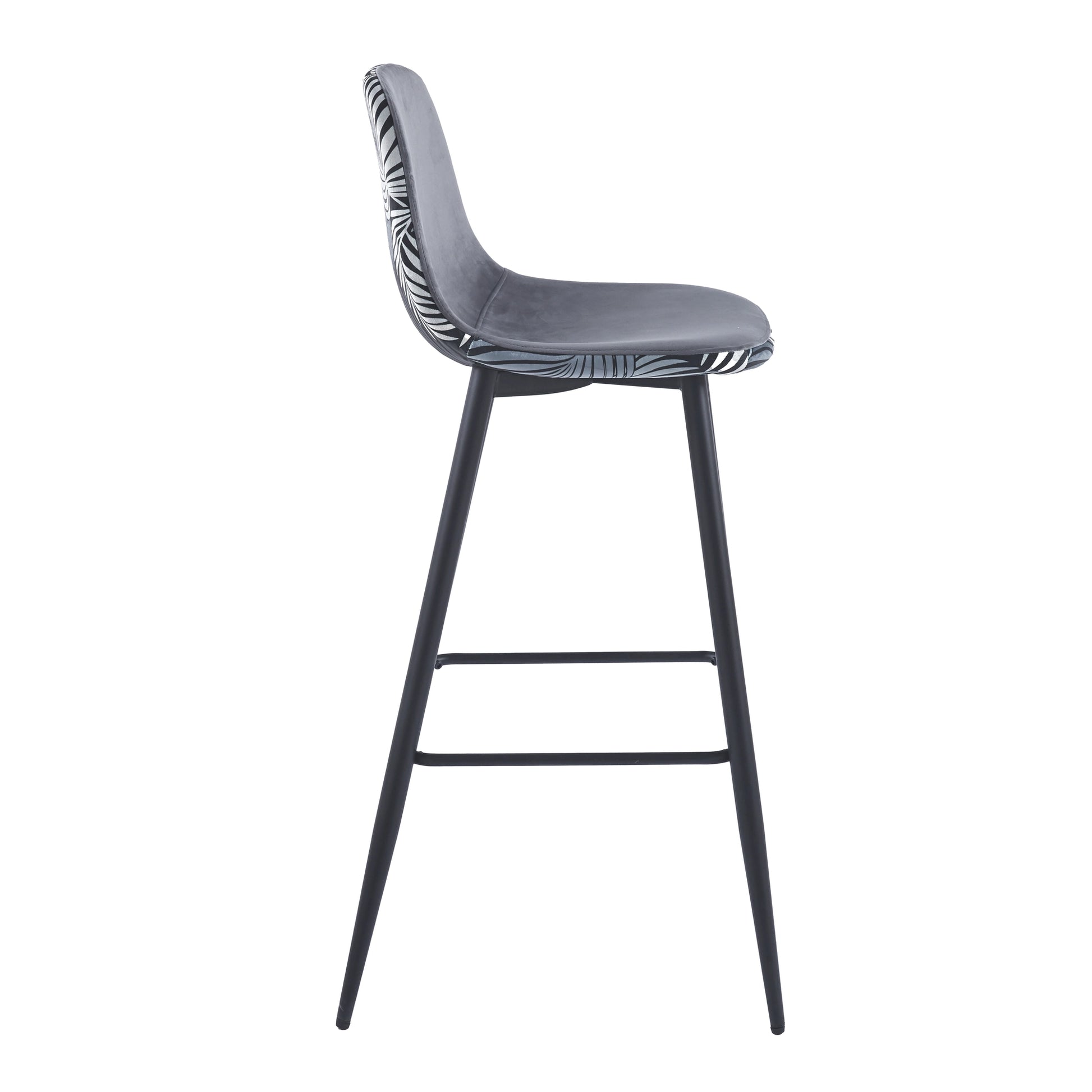 Tabouret SIMP Floral - Gris - Madrid Mobiliario
