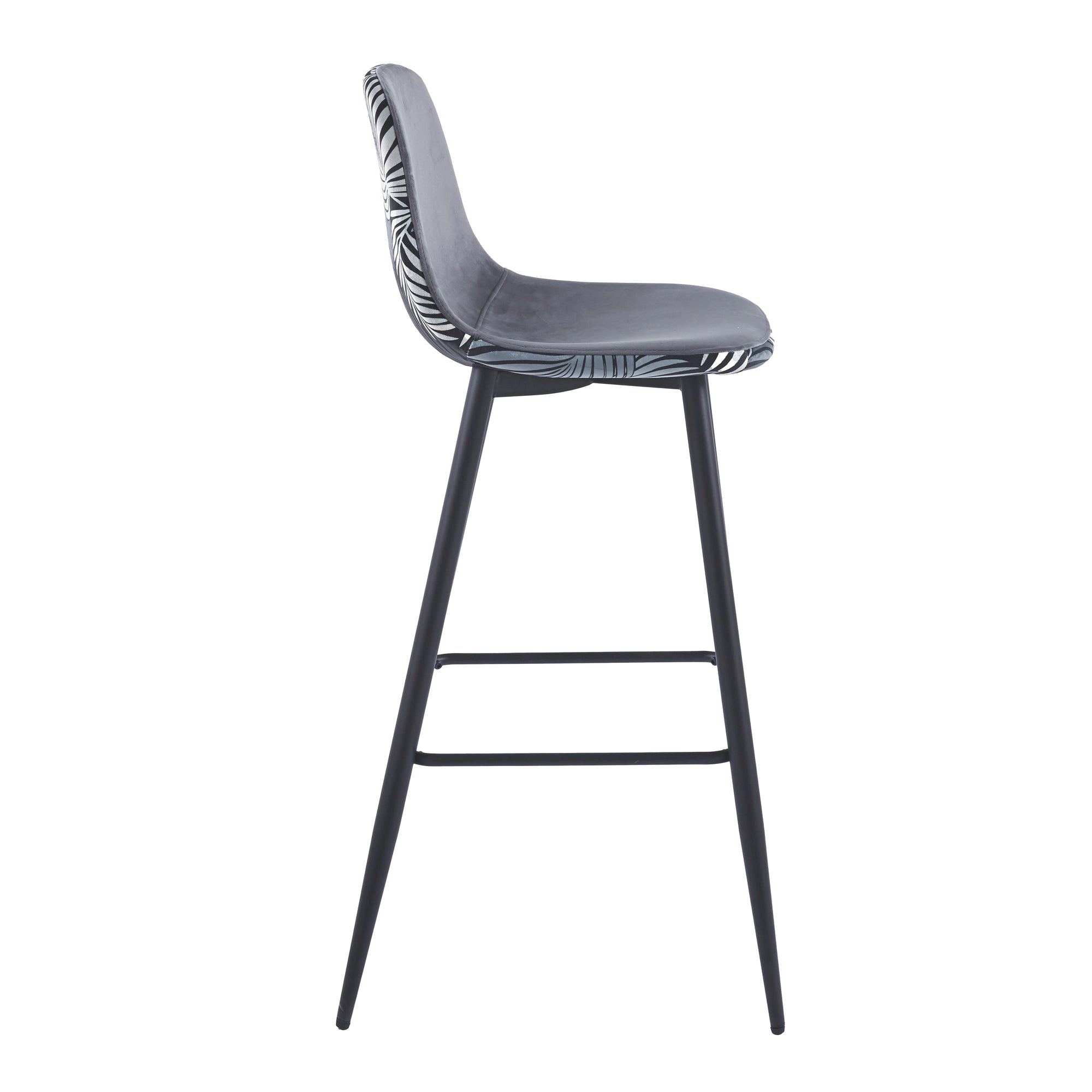 Tabouret SIMP Floral - Gris - Madrid Mobiliario