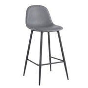 Tabouret SIMP Simili-cuir - Gris - Madrid Mobiliario