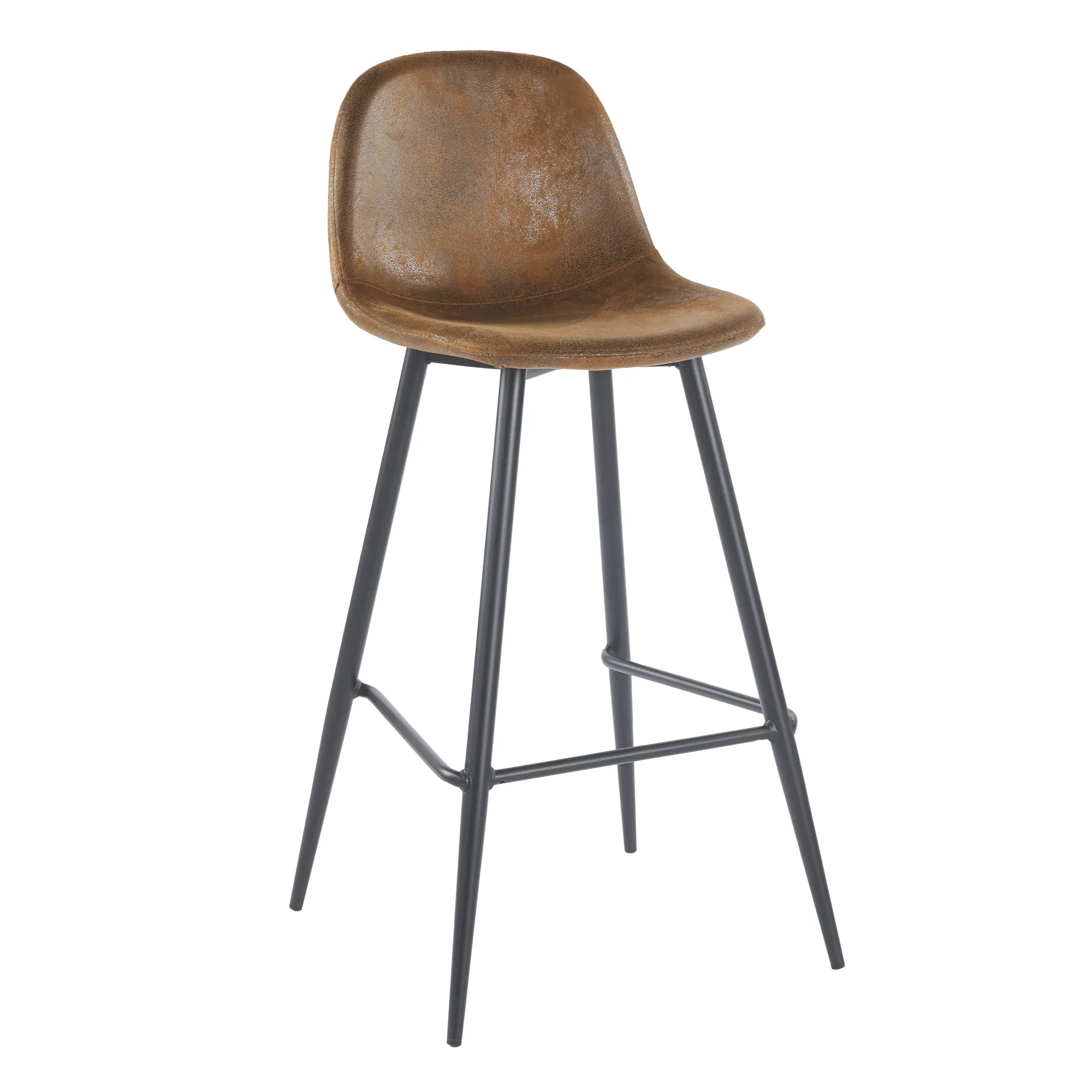 Tabouret SIMP Simili-cuir - Café Vintage - Madrid Mobiliario