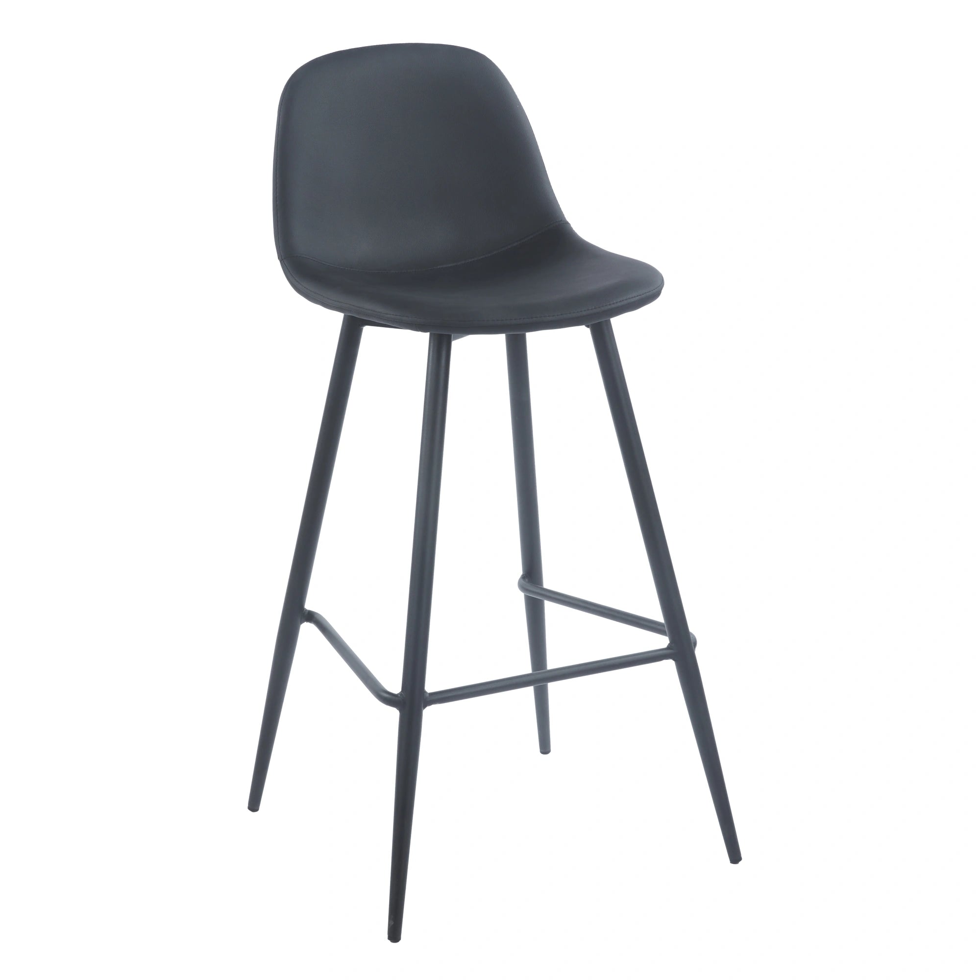 Tabouret SIMP Simili-cuir - Noir - Madrid Mobiliario
