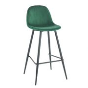 Tabouret SIMP Velours - Vert - Madrid Mobiliario