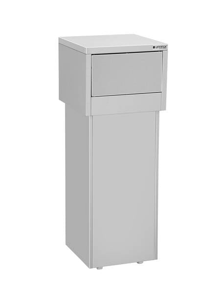 Poubelle inox 80 L - L 470 x P 470 x H 1250 mm - Unninox