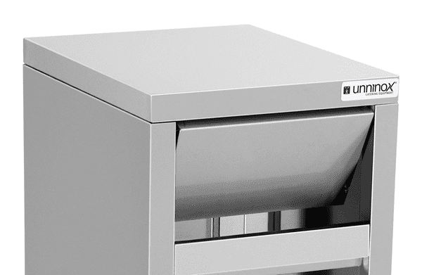 Poubelle inox 50 L - L 500 x P 400 x H 940 mm - Unninox