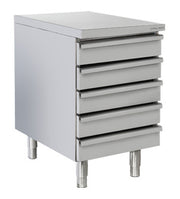 Tiroirs neutres de comptoir - D 5 - Cool Head 525x800x850 mm 123 L Coolhead - Meuble bas inox professionnel CHR - matériel cuisine pro - Cuistéo