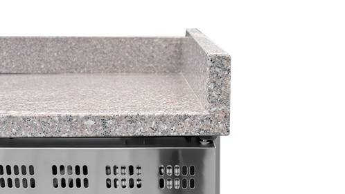 Table réfrigérée pizza 2 portes - 390 L - EN 600 x 400 - +2 à +8 °C - L 1510 x P 800 x H 1000 mm - Unninox
