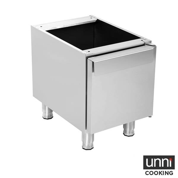 Soubassement avec porte pour gamme 650 - L 400 x P 650 x H 560 mm - Unninox