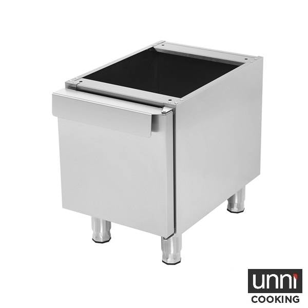 Soubassement avec porte pour gamme 650 - L 400 x P 650 x H 560 mm - Unninox