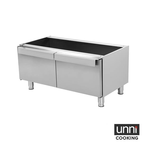 Soubassement avec porte pour gamme 650 - L 1100 x P 650 x H 560 mm - Unninox