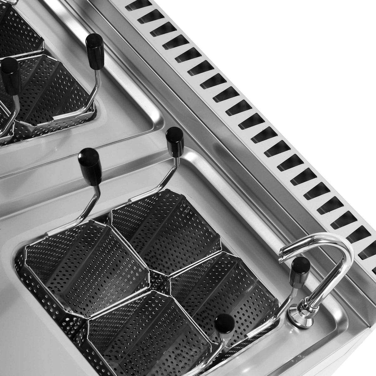 Cuiseur à pâtes électrique à poser 2 cuves 12 L - 18 kW - 400 V - L 800 x P 700 x H 300 mm - Unninox
